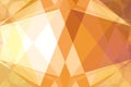 Abstract illustration of orange geometrical polygonal abstract shapes against yellow background Royalty Free Stock Photo