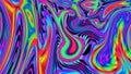 Abstract illustration of psychedelic oil spill making neon rainbow swirls