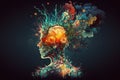 Abstract illustration of the psychology of imagination, ideal for wallpaper backgrounds, Generative Ai