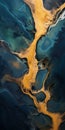 Abstract Aerial Photograph Of A Moody River In The Style Of Filip Hodas Royalty Free Stock Photo