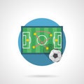 Football game tactics color detailed icon