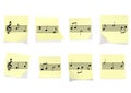 Abstract illustration of some yellow notes with st Royalty Free Stock Photo