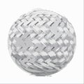 Abstract Woven Sphere with Gray Texture Royalty Free Stock Photo