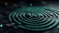 Abstract Illustration of a Spiral Maze Representing Customer Touchpoints in Business Royalty Free Stock Photo
