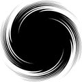 Abstract illustration with spiral, swirl element in clipping mas