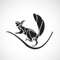 Abstract illustration of squirrel. Outline wavy squirrel vector Royalty Free Stock Photo