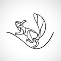 Abstract illustration of squirrel. Outline wavy squirrel vector Royalty Free Stock Photo