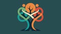 An abstract illustration of two intertwined trees with one tree representing forgiveness and the other representing a Royalty Free Stock Photo