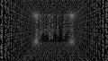 Abstract illustration. Vector streaming binary code background. Royalty Free Stock Photo