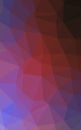 Abstract illustration of Vertical black red and blue triangle polygon background, digitally generated.