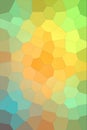 Abstract illustration of Vertical green orange blue and red Big Hexagon background, digitally generated. Royalty Free Stock Photo