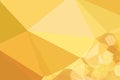 Abstract illustration of yellow geometrical polygonal abstract shapes against orange background Royalty Free Stock Photo