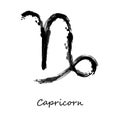 Abstract illustration of the zodiac sign Capricorn. Zodiac icon