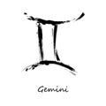 Abstract illustration of the zodiac sign Gemini. Zodiac icon