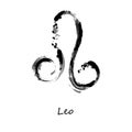 Abstract illustration of the zodiac sign Leo. Zodiac icon
