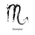Abstract illustration of the zodiac sign Scorpio. Zodiac icon