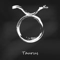 Abstract illustration of the zodiac sign Taurus