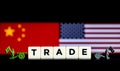 Abstract Illustrative Concept of Tariffs and Trade Wars between the USA and China