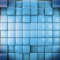 Abstract image of 3d cubes. Colorfull background in blue toned