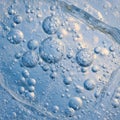 Abstract image with an array of translucent, spherical bubbles suspended within a clear, icy Royalty Free Stock Photo