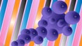 Abstract image for background. Purple balls in many size