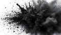 Abstract Black Explosion: A Monochromatic Study in Chaos and Form Royalty Free Stock Photo