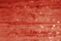Abstract image of blood flow with inscription Coronavirus COVID-19