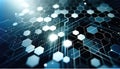 Futuristic Hexagonal Digital Network, Technology Concept Royalty Free Stock Photo