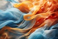an abstract image of blue orange and red fabric Royalty Free Stock Photo