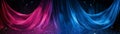 Abstract image of blue and pink fabric flowing in the wind Royalty Free Stock Photo