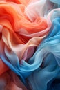 an abstract image of a blue red and orange fabric Royalty Free Stock Photo