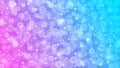 Abstract Blurred Bokeh, Sparkles and Bubbles in Blue and Pink Gradient Background Royalty Free Stock Photo