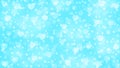 Abstract Hearts, Bokeh and Bubbles in Light Blue Background Royalty Free Stock Photo