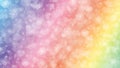 Abstract Blurred Hearts, Sparkles and Bubbles in Rainbow Pastel Colors Background Royalty Free Stock Photo