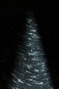 Abstract image of bokeh light burst and textures. abstract cristmas tree shape siluete Royalty Free Stock Photo