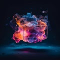 an abstract image of a box with smoke coming out of it Royalty Free Stock Photo