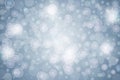 Abstract Lights, Sparkles, Bokeh and Bubbles in Blue Grey Background Royalty Free Stock Photo