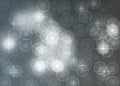 Abstract Bright Stars, Lights, Sparkles and Bubbles in Gray Background Royalty Free Stock Photo