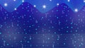 Abstract Bright Stars, Lights, Sparkles, Confetti and Ribbons in Blue Background Royalty Free Stock Photo