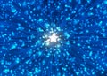 Abstract Stars Blast in Blue Background Royalty Free Stock Photo