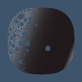 Abstract image of a bulk porous cosmic particle. Vector graphics