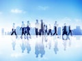 Abstract Image of Business People's Busy Life