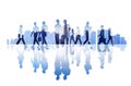 Abstract Image of Business People's Busy Life