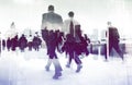 Abstract Image of Business People Walking on the Street Concept Royalty Free Stock Photo