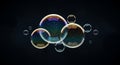 Vibrant macro bubbles display stunning colors Royalty Free Stock Photo