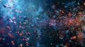An abstract image of code streams transforming into a swarm of virtual bugs illustrating the concept of a software bug