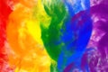 Abstract image of color powder in LGBT color Royalty Free Stock Photo