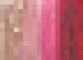 Abstract Mosaic Background in soft rose/pink/red ombre. Pixels background, mosaic, abstract background, illustration background