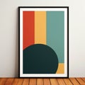 Vintage Poster Style Red Greenblue Abstract Pop Art Artprint