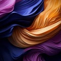 an abstract image of a colorful wave of fabric Royalty Free Stock Photo